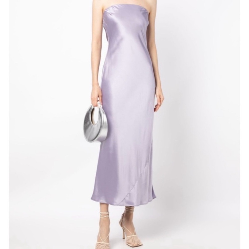 Reformation Joana Silk Dress in Lilac